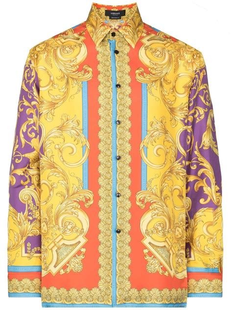 versace barocco hoodie|versace barroco print silk shirt.